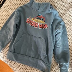 OLD NAVY SPIDER MAN BOYS HOODED SWEATSHIRT SIZE 6-7